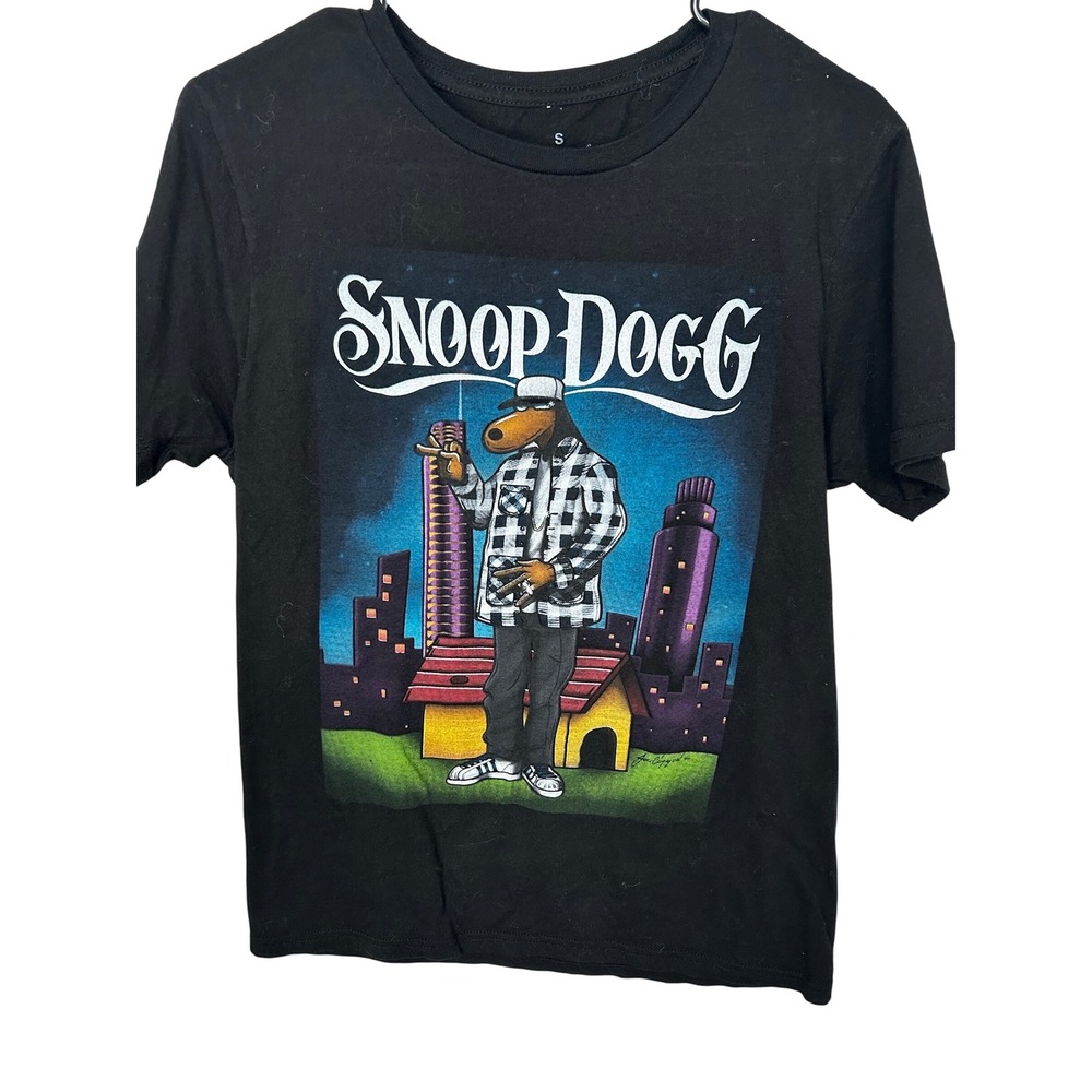 Joe Cool Snoop Dogg Black Short-Sleeved Tee Shirt Men's Size Small